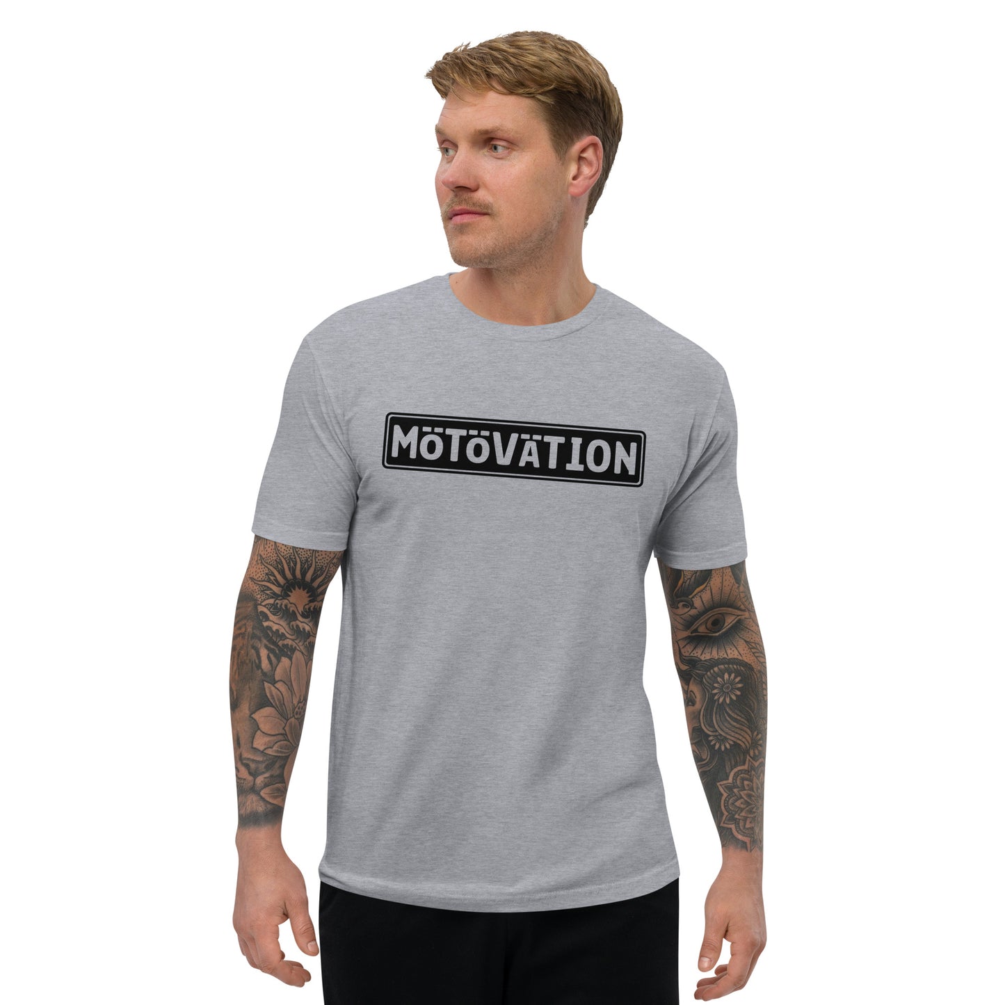 MOTOVATION - Euro Style License Plate T-shirt