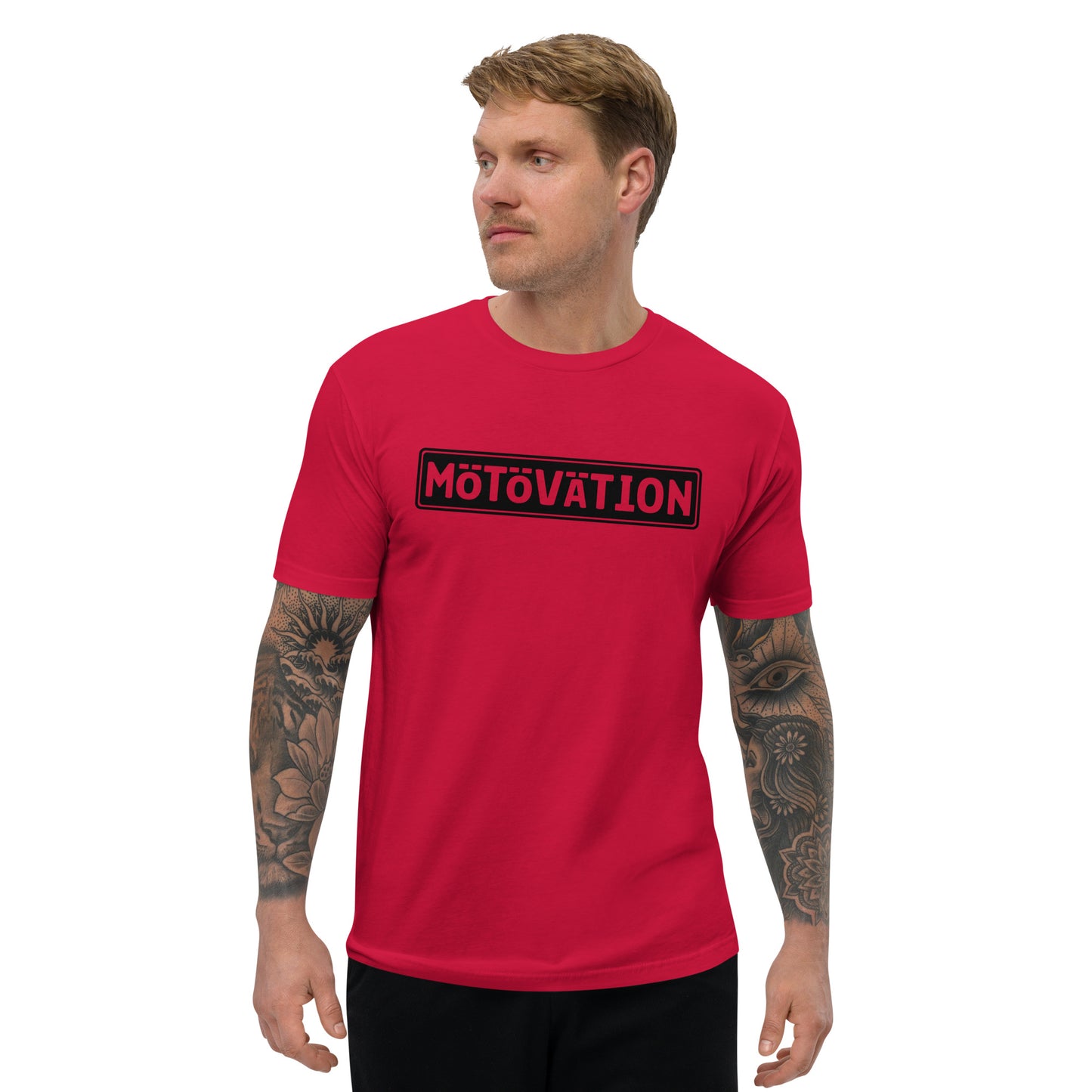 MOTOVATION - Euro Style License Plate T-shirt