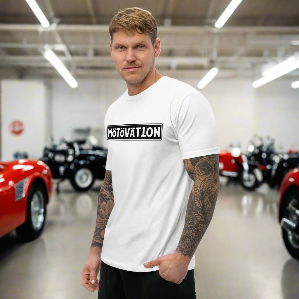 MOTOVATION - Euro Style License Plate T-shirt